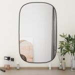 Oglindă de perete, negru, 80x50 cm GartenMobel Dekor