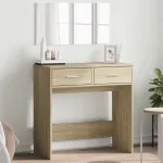 Masă de toaletă cu oglindă, stejar sonoma, 80x39x80 cm GartenMobel Dekor