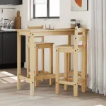Set mobilier de bar, 3 piese, lemn masiv de pin GartenMobel Dekor