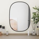 Oglindă de perete, negru, 50x35 cm GartenMobel Dekor