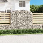 Coș gabion arcuit, 200x30x180/200cm, fier galvanizat GartenMobel Dekor