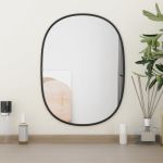 Oglindă de perete, negru, 40x30 cm GartenMobel Dekor