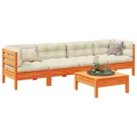 Set mobilier de grădină cu perne, 5 piese, lemn masiv de pin GartenMobel Dekor