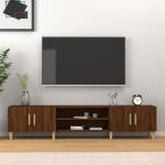 Comodă TV, stejar maro, 180x31,5x40 cm, lemn prelucrat GartenMobel Dekor