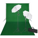 Kit studio foto, fundal verde, 600 x 300 & lumini  GartenMobel Dekor