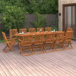 Set de masă pentru grădină, 13 piese, lemn masiv de acacia GartenMobel Dekor