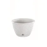 Ghiveci decorativ, rotund,​​​​​​​ alb, 23x14.5 cm, Splofy WS  GartenVIP DiyLine