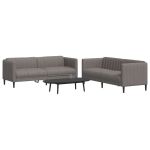 Set de canapele, 2 piese, gri taupe, material GartenMobel Dekor