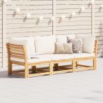 Set mobilier de grădină cu perne, 3 piese, lemn masiv acacia GartenMobel Dekor