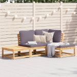 Set mobilier de grădină cu perne, 4 piese, lemn masiv de acacia GartenMobel Dekor