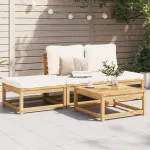 Set mobilier de grădină cu perne, 4 piese, lemn masiv de acacia GartenMobel Dekor