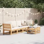 Set mobilier grădină cu perne, 6 piese, lemn masiv acacia GartenMobel Dekor