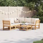 Set mobilier grădină cu perne, 6 piese, lemn masiv acacia GartenMobel Dekor
