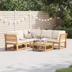 Set mobilier grădină cu perne, 6 piese, lemn masiv acacia GartenMobel Dekor