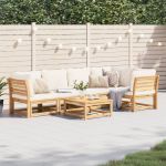Set mobilier grădină cu perne, 6 piese, lemn masiv acacia GartenMobel Dekor