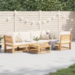 Set mobilier grădină cu perne, 6 piese, lemn masiv acacia GartenMobel Dekor