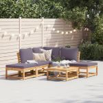 Set mobilier grădină cu perne, 6 piese, lemn masiv acacia GartenMobel Dekor