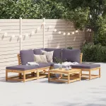 Set mobilier grădină cu perne, 6 piese, lemn masiv acacia GartenMobel Dekor