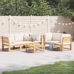 Set mobilier grădină cu perne, 6 piese, lemn masiv acacia GartenMobel Dekor