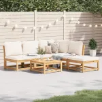 Set mobilier grădină cu perne, 6 piese, lemn masiv acacia GartenMobel Dekor