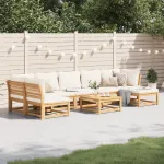 Set mobilier grădină cu perne, 8 piese, lemn masiv acacia GartenMobel Dekor