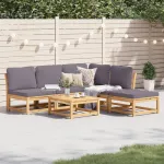 Set mobilier grădină cu perne, 6 piese, lemn masiv acacia GartenMobel Dekor