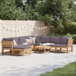 Set mobilier grădină cu perne, 9 piese, lemn masiv acacia GartenMobel Dekor