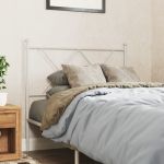 Tăblie de pat metalică, alb, 90 cm GartenMobel Dekor