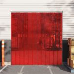 Perdea pentru ușă, roșu, 200 mmx1,6 mm 50 m, PVC GartenMobel Dekor