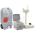 Set portabil cu toaletă, lavoar și rezervor apă pentru camping GartenMobel Dekor