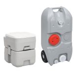 Set portabil cu toaletă și rezervor de apă pentru camping GartenMobel Dekor