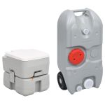 Set portabil cu toaletă și rezervor de apă pentru camping GartenMobel Dekor