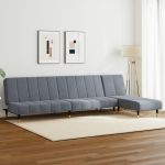 Set canapea, 2 piese, gri închis, catifea GartenMobel Dekor