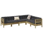 Set canapele de grădină cu perne, 6 piese, lemn de pin tratat GartenMobel Dekor
