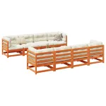 Set mobilier de grădină cu perne, 9 piese, lemn masiv de pin GartenMobel Dekor