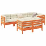 Set canapele grădină cu perne, 7 piese, maro, lemn masiv de pin GartenMobel Dekor