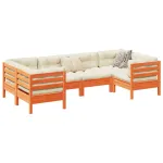 Set mobilier de grădină cu perne, 6 piese, lemn masiv de pin GartenMobel Dekor