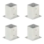 Suporturi stâlp, 4 buc., 101 mm, metal galvanizat GartenMobel Dekor
