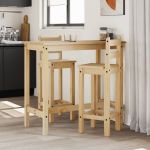 Scaune de bar, 2 buc., lemn masiv de pin GartenMobel Dekor