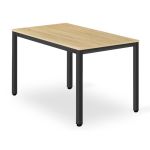 Masa pentru sufragerie/living, Artool, pal, metal, stejar si negru, 120x60x75 cm GartenVIP DiyLine