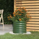 Jardinieră grădină verde 40x40x36 cm oțel vopsit electrostatic GartenMobel Dekor