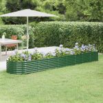 Strat înălțat grădină 368x80x36 cm oțel vopsit electrostatic GartenMobel Dekor