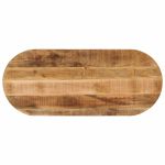 Blat de masă oval, 120x50x2,5 cm, lemn masiv mango brut GartenMobel Dekor