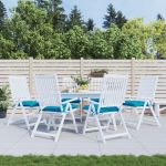 Perne de scaun 6 buc. albastru deschis 40x40x7 cm textil oxford GartenMobel Dekor