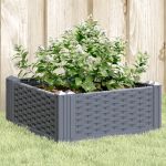 Jardinieră de grădină cu țăruși, gri, 42,5x42,5x28,5 cm, PP GartenMobel Dekor