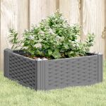 Jardinieră grădină cu țăruși, gri deschis, 42,5x42,5x28,5 cm PP GartenMobel Dekor