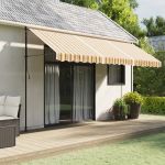 Pânză de rezervă copertină, dungi multicolore, 4,5x3 m GartenMobel Dekor