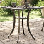 Masă de grădină, bronz, 53x53x53 cm, aluminiu turnat GartenMobel Dekor