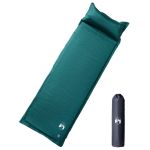 Saltea de camping auto-gonflabilă cu pernă integrată, verde GartenMobel Dekor