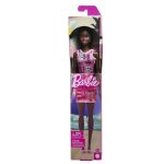 BARBIE PAPUSA CLASICA BRUNETA CU ROCHITA ROZ CU IMPRIMEU BARBIE SuperHeroes ToysZone
